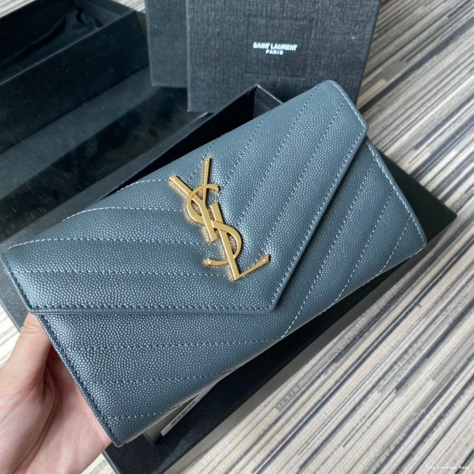 Tony Luxuries MONOGRAM LARGE FLAP WALLET YSL 0728